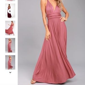 Lulus Rusty Rose Maxi dress